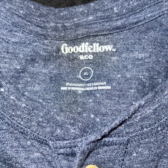 GOODFELLOW & CO MEN’S NAVY BLUE LONG SLEEVE SHIRT - Picture 2 of 4